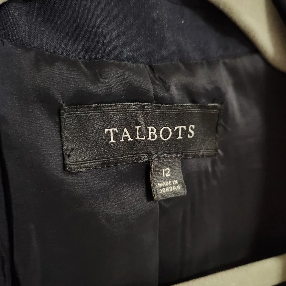 Talbots | Navy Luxe Wool Single Button Blazer 12 - Picture 2 of 10